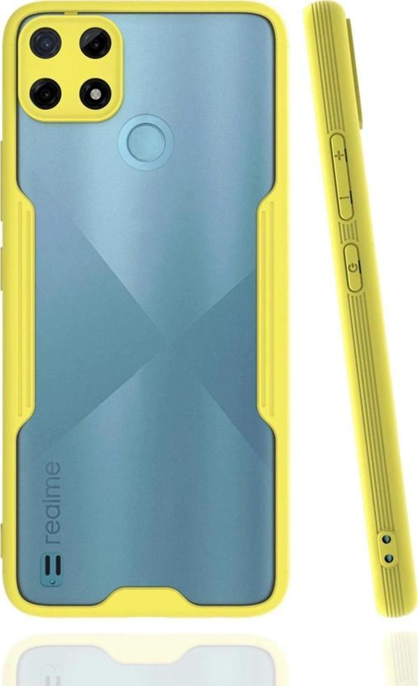 Realme C25Y Kılıf Platin Silikon - Sarı - Image 1