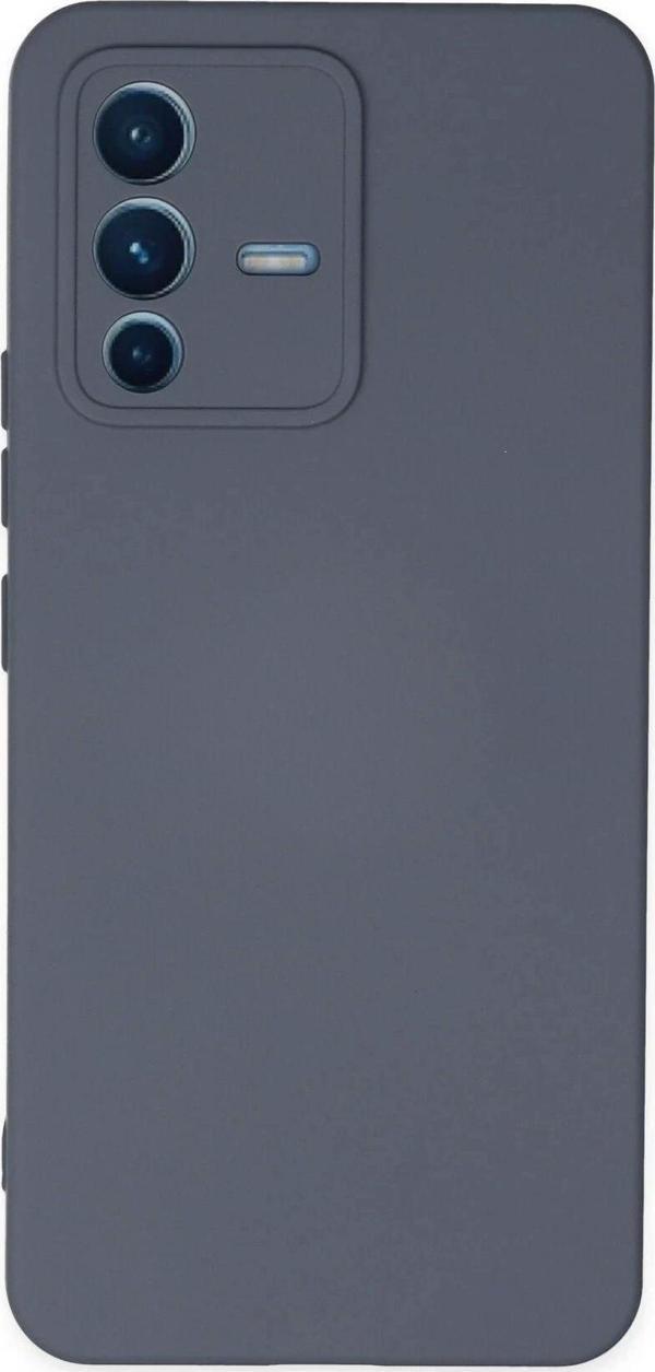 Vivo V23 5G Kılıf Nano içi Kadife Silikon - Gri - Image 1