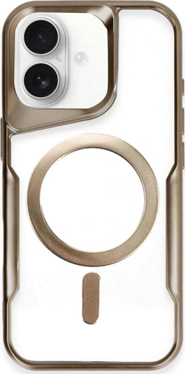 iPhone 16 Plus Kılıf Boyi Magsafe Silikon Kapak - Kahverengi - Image 1