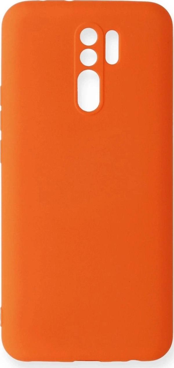 Xiaomi Redmi 9 Kılıf Nano içi Kadife Silikon - Turuncu - Image 1