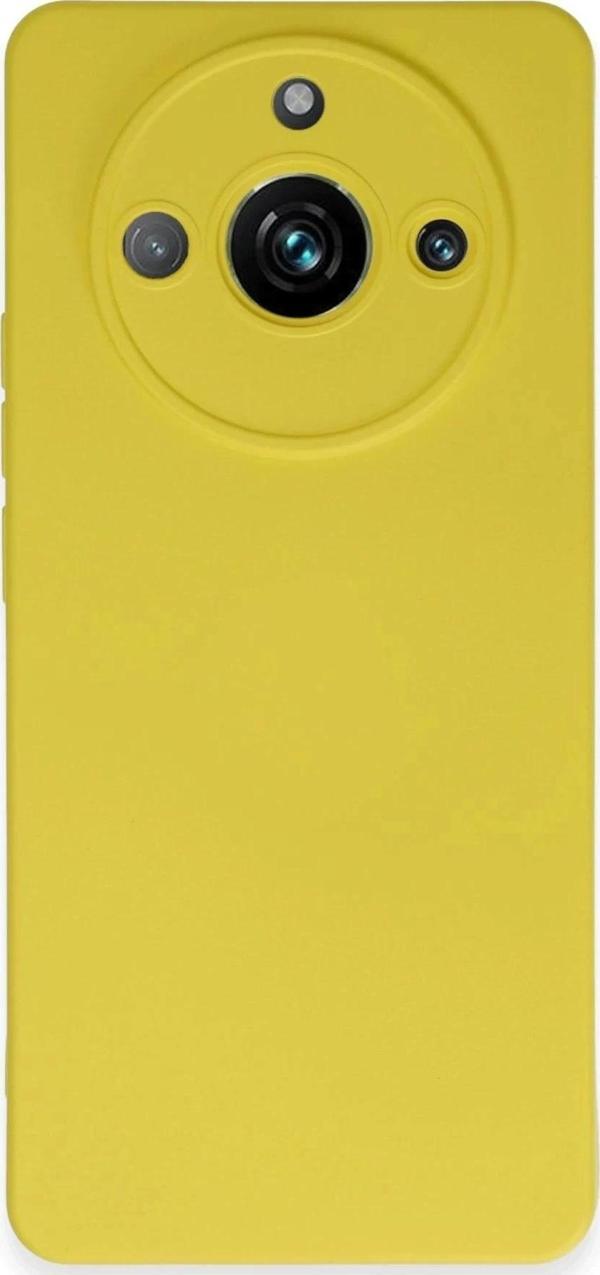 Realme 11 Pro Kılıf Nano içi Kadife Silikon - Sarı - Image 1