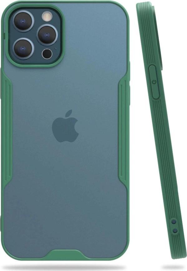 iPhone 12 Pro Max Kılıf Platin Silikon - Yeşil - Image 1