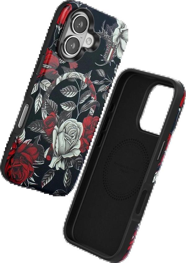 Onegif iPhone 16 Flower Series Magsafe Kapak - Siyah - Image 1