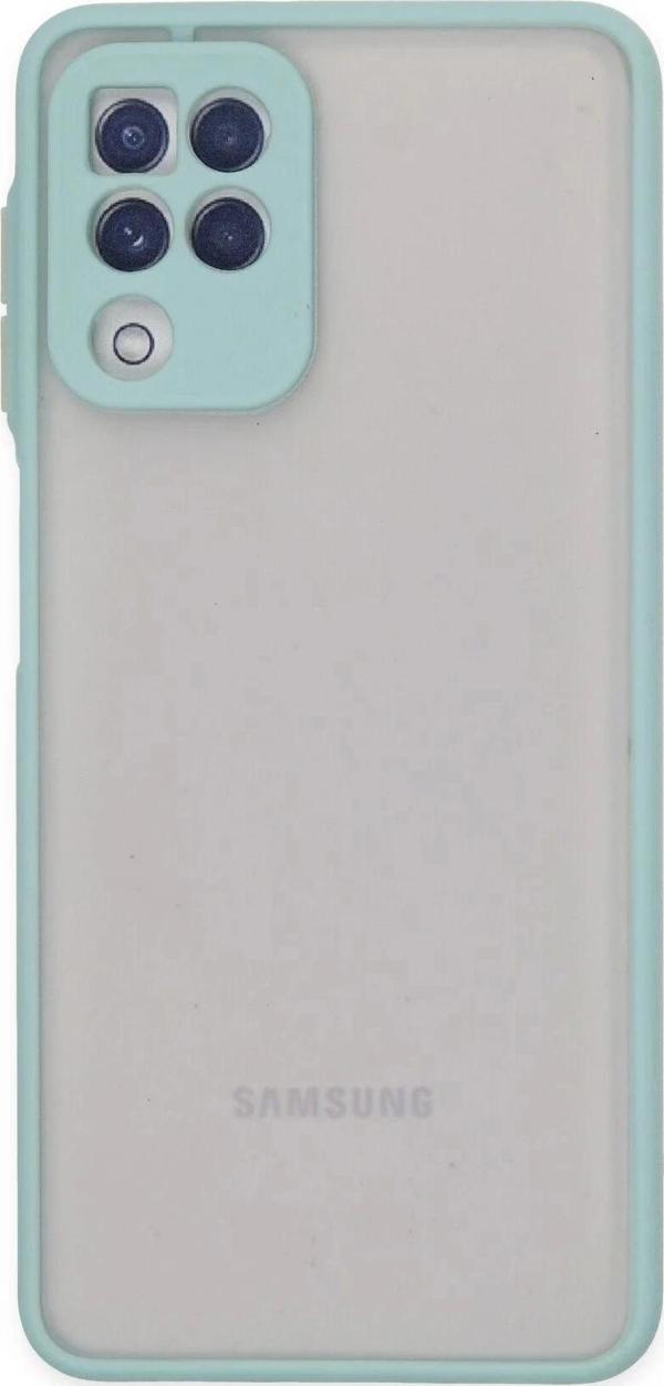 Samsung Galaxy A22 Kılıf Montreal Silikon Kapak - Turkuaz - Image 1