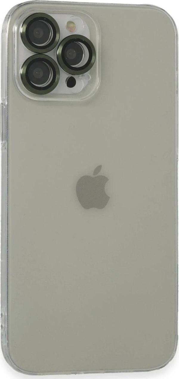 iPhone 13 Pro Max Kılıf Luko Lens Silikon - Yeşil - Image 1
