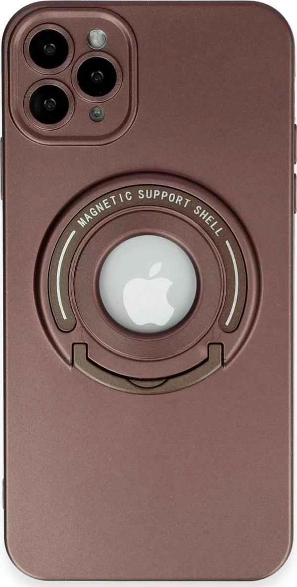 iPhone 11 Pro Max Kılıf Lukka Magneticsafe Kapak - Kahverengi - Image 1