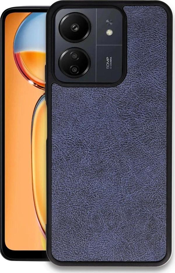 Xiaomi Redmi 13C Kılıf Aras Deri Kapak - Lacivert - Image 1