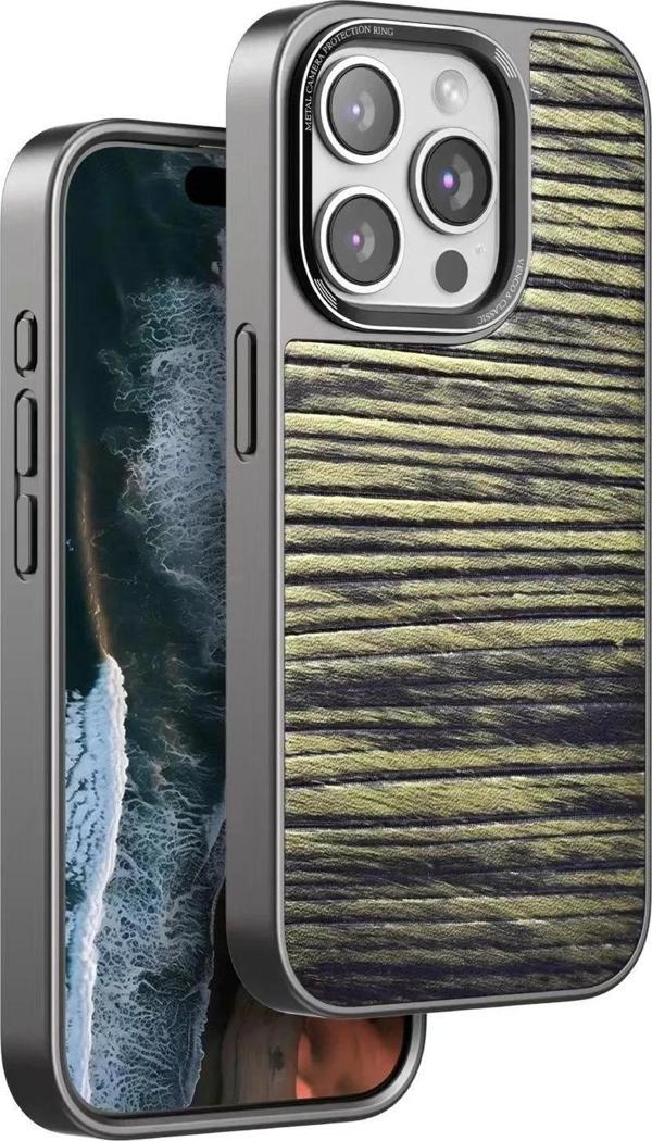 Venco iPhone 14 Pro Max Wave Kapak - Koyu Kahve - Image 1