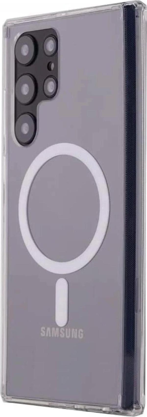 Samsung Galaxy S22 Ultra Kılıf Magneticsafe Şeffaf Silikon - Şeffaf - Image 1