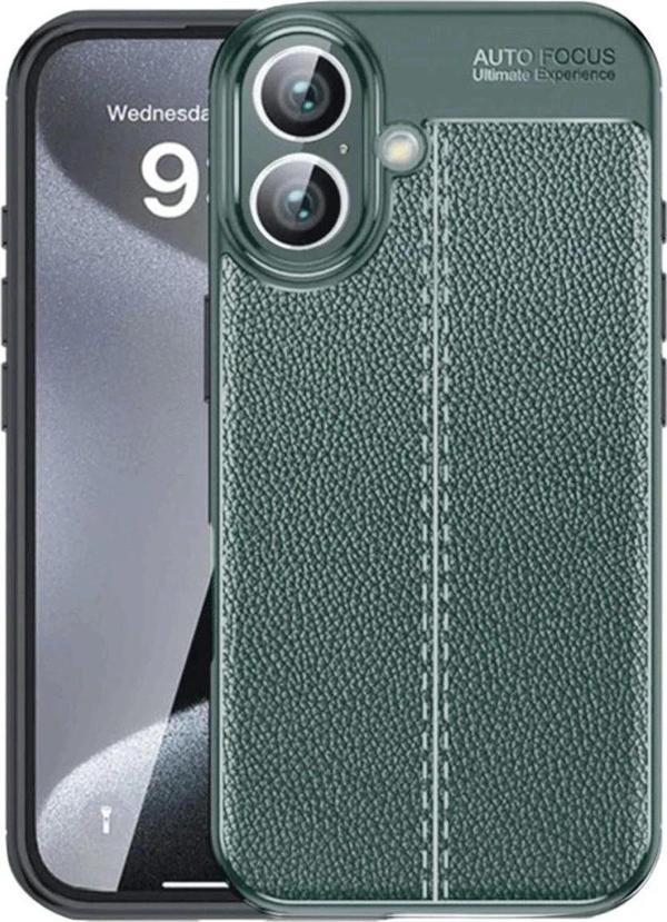 iPhone 16 Plus Kılıf Auto Focus Kapak - Koyu Yeşil - Image 1