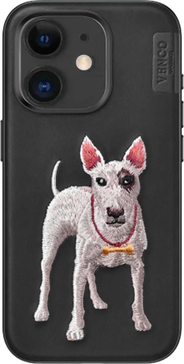 Venco iPhone 11 Perma Desenli Kapak - Siyah - Image 1