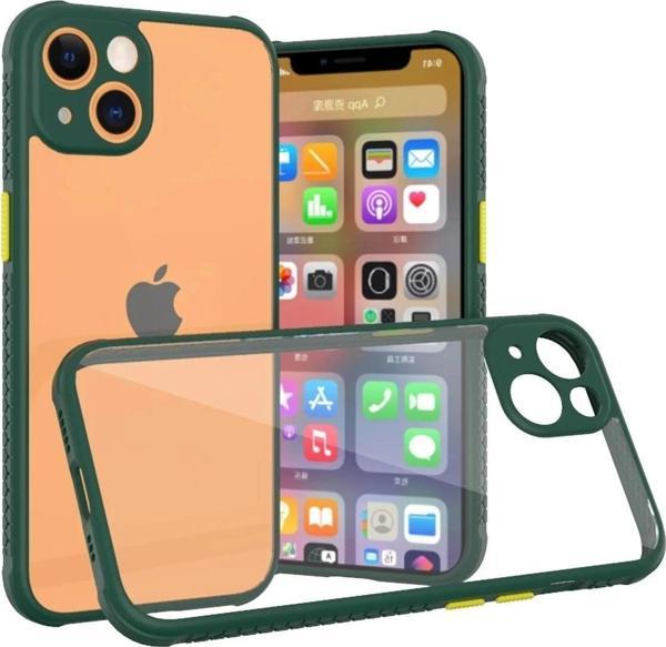iPhone 13 Mini Kılıf Miami Şeffaf Silikon - Koyu Yeşil - Image 1