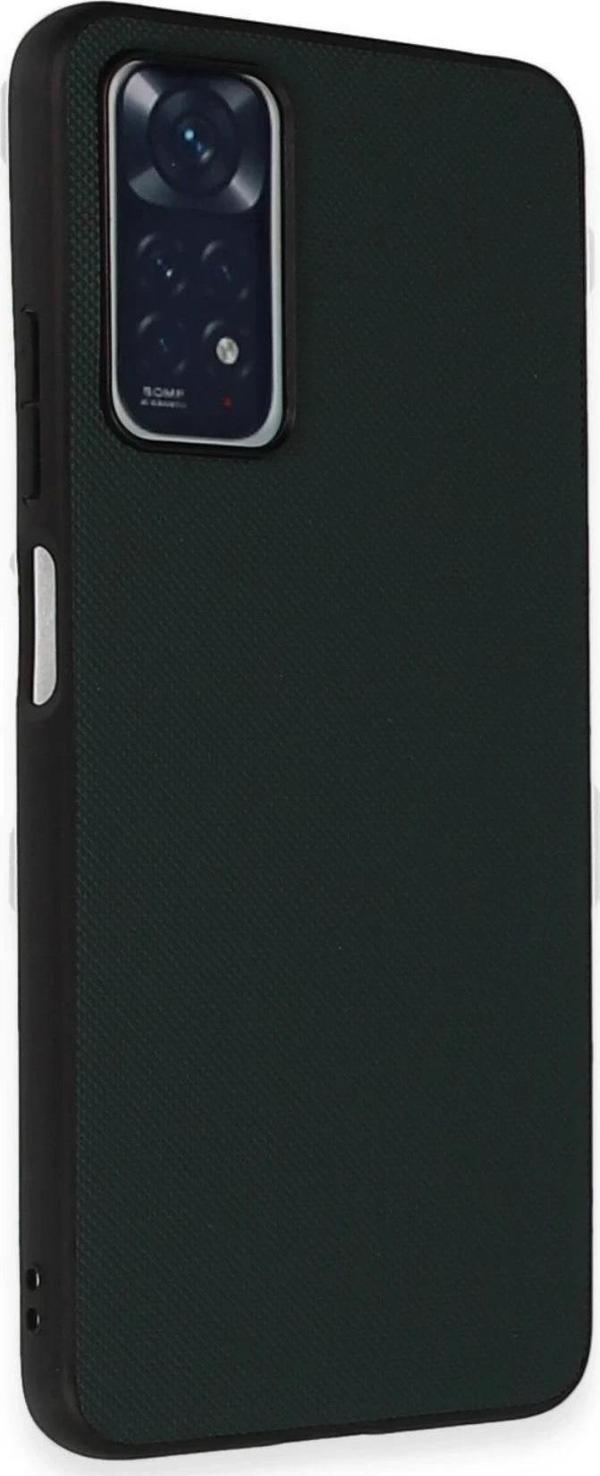 Xiaomi Redmi Note 11 Pro Kılıf Taft Kapak - Koyu Yeşil - Image 1