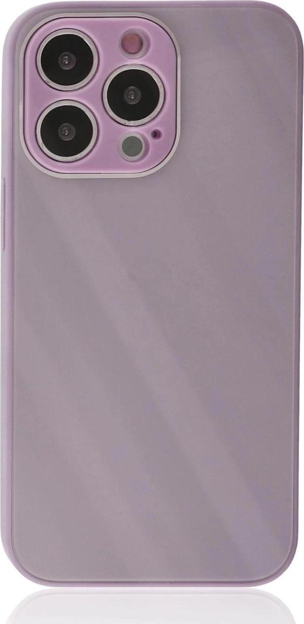 iPhone 13 Pro Kılıf Glass Kapak - Mor - Image 1