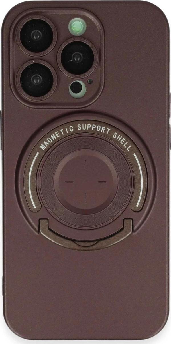 iPhone 14 Pro Kılıf Lukka Magneticsafe Kapak - Kahverengi - Image 1