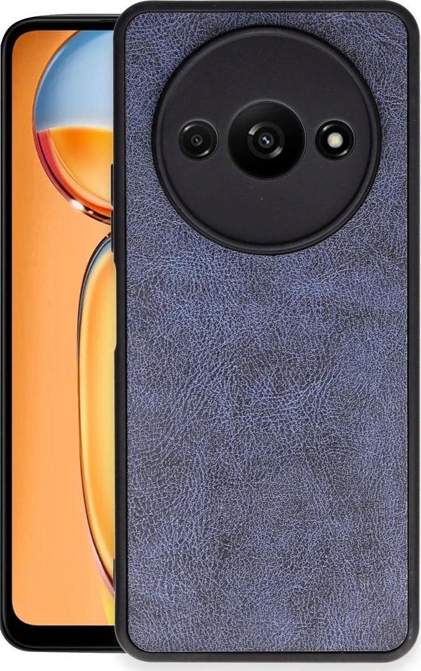 Xiaomi Redmi A3 4G Kılıf Aras Deri Kapak - Lacivert - Image 1