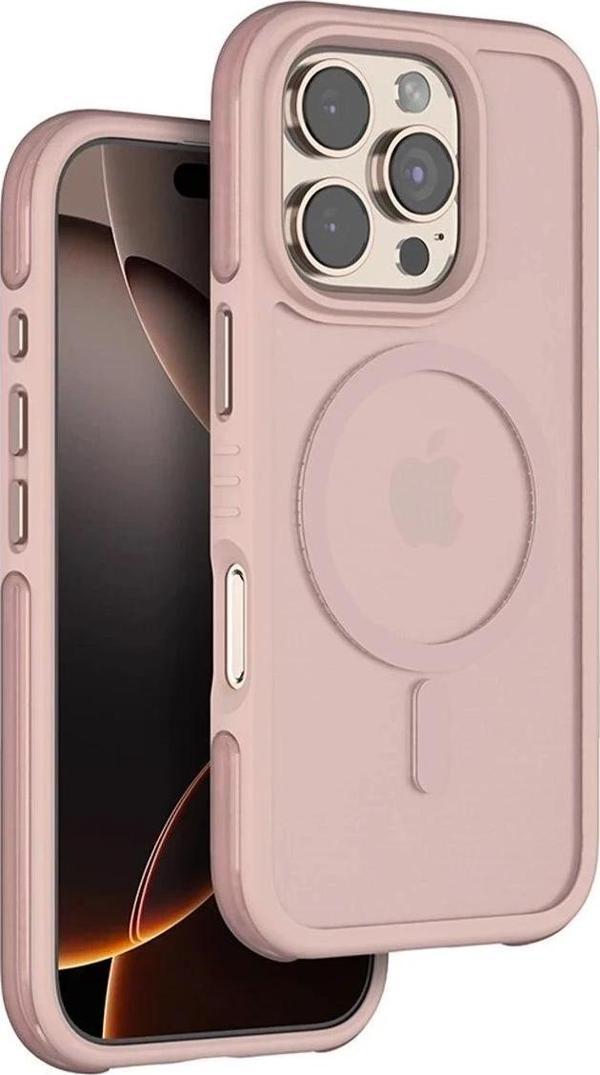 Venco iPhone 16 Pro Max Orbit Magsafe Kapak - Rose Gold - Image 1