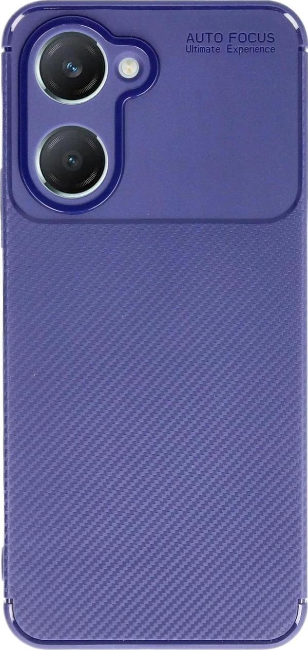 Vivo Y18 Kılıf Auto Focus Karbon Kapak - Lacivert - Image 1