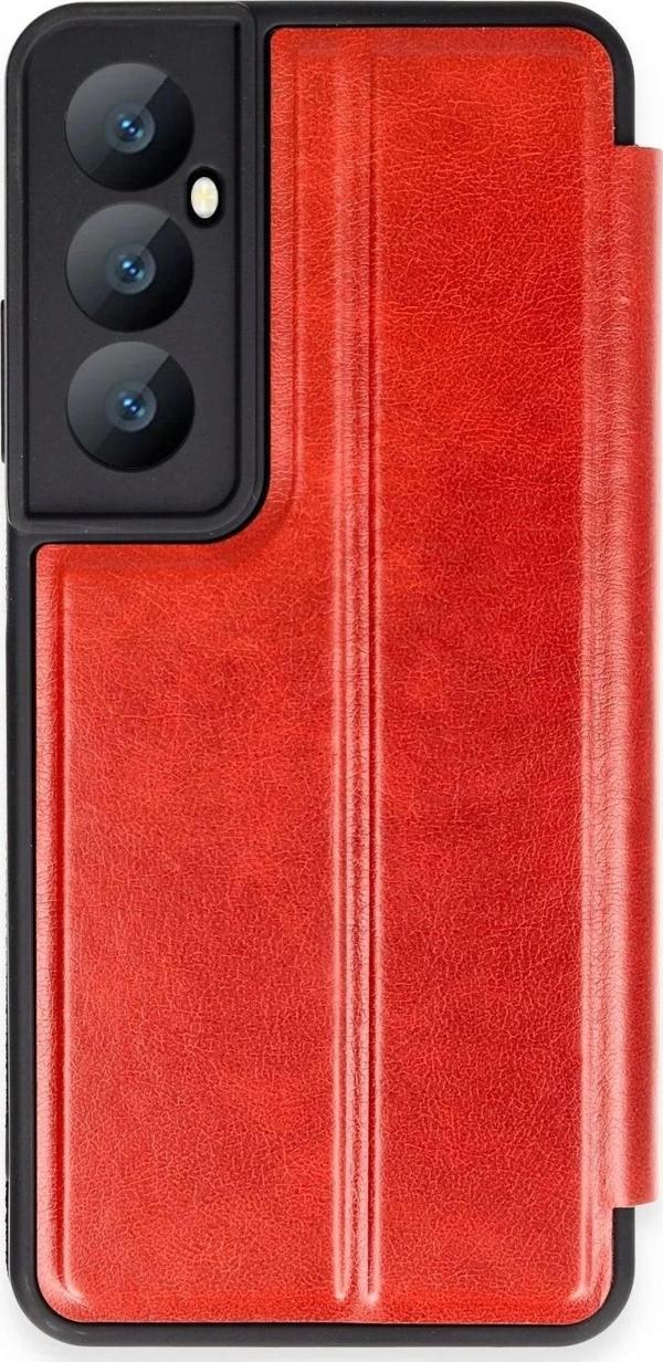 Realme C65 Kılıf Flip Cover - Kırmızı - Image 1