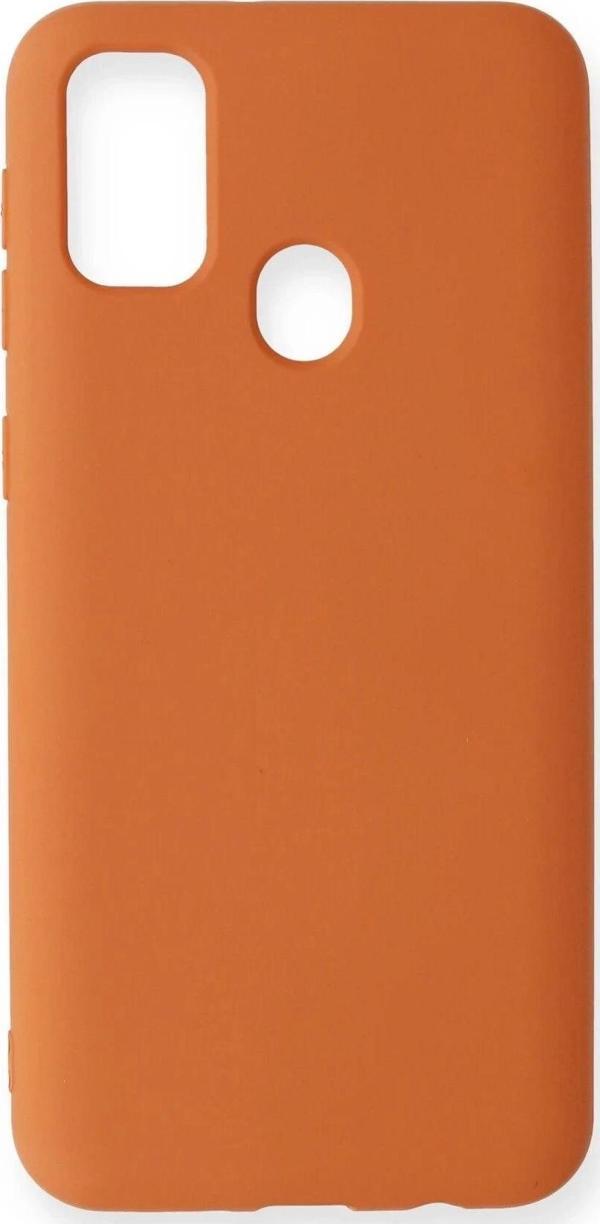 Samsung Galaxy A21S Kılıf Nano içi Kadife Silikon - Turuncu - Image 1