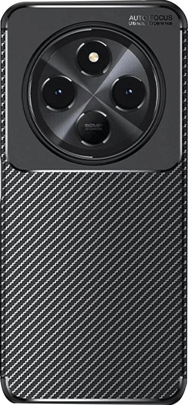 Xiaomi Redmi 14C Kılıf Auto Focus Karbon Kapak - Siyah - Image 1