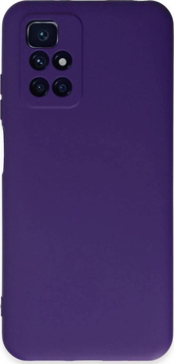 Xiaomi Redmi 10 2022 Kılıf Nano içi Kadife Silikon - Mor - Image 1