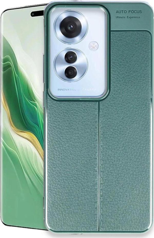 Oppo Reno 11F Kılıf Auto Focus Kapak - Koyu Yeşil - Image 1