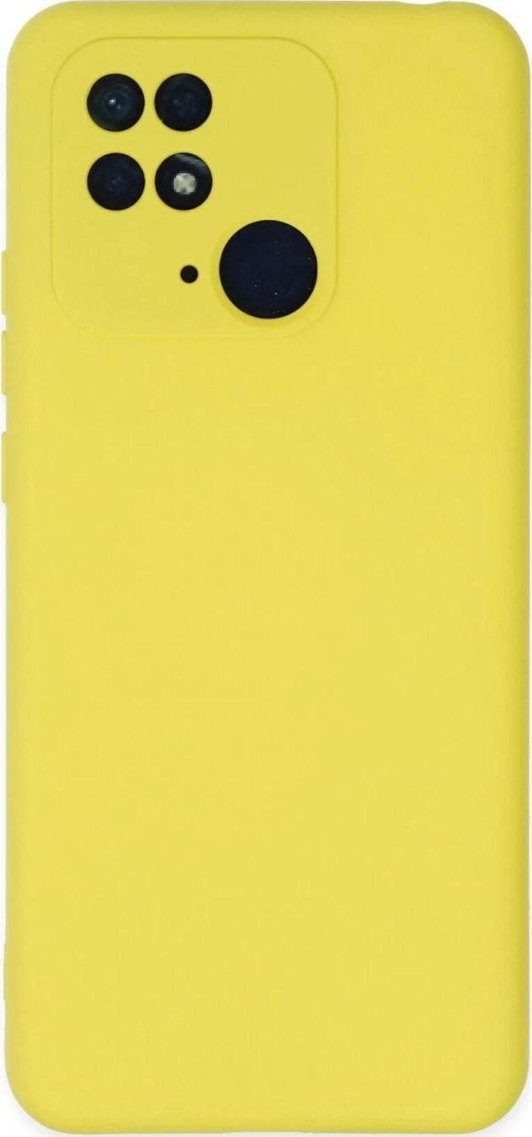 Xiaomi Redmi 10C Kılıf Nano içi Kadife Silikon - Sarı - Image 1