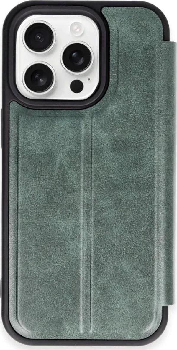 iPhone 15 Pro Max Kılıf Flip Cover - Koyu Yeşil - Image 1