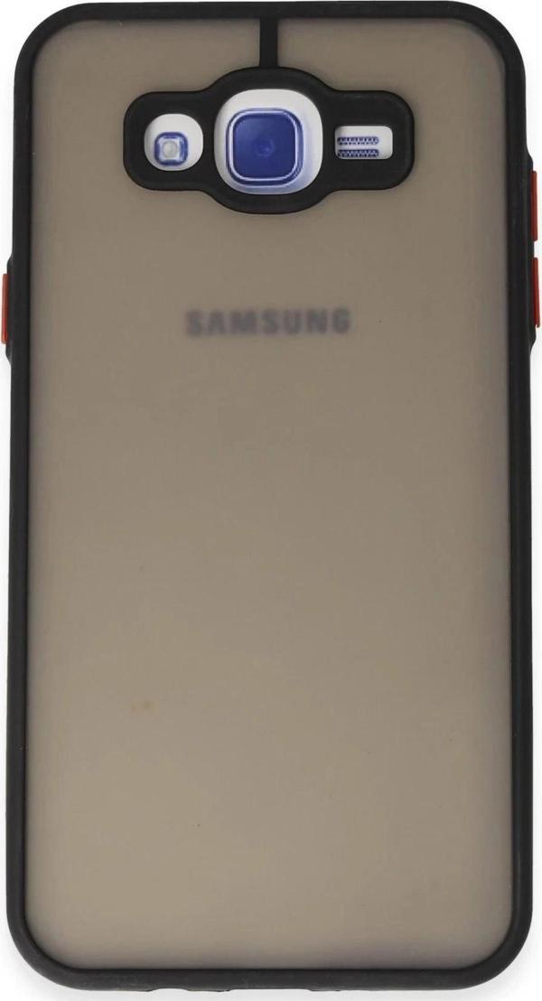 Samsung Galaxy J7 Kılıf Montreal Silikon Kapak - Siyah - Image 1