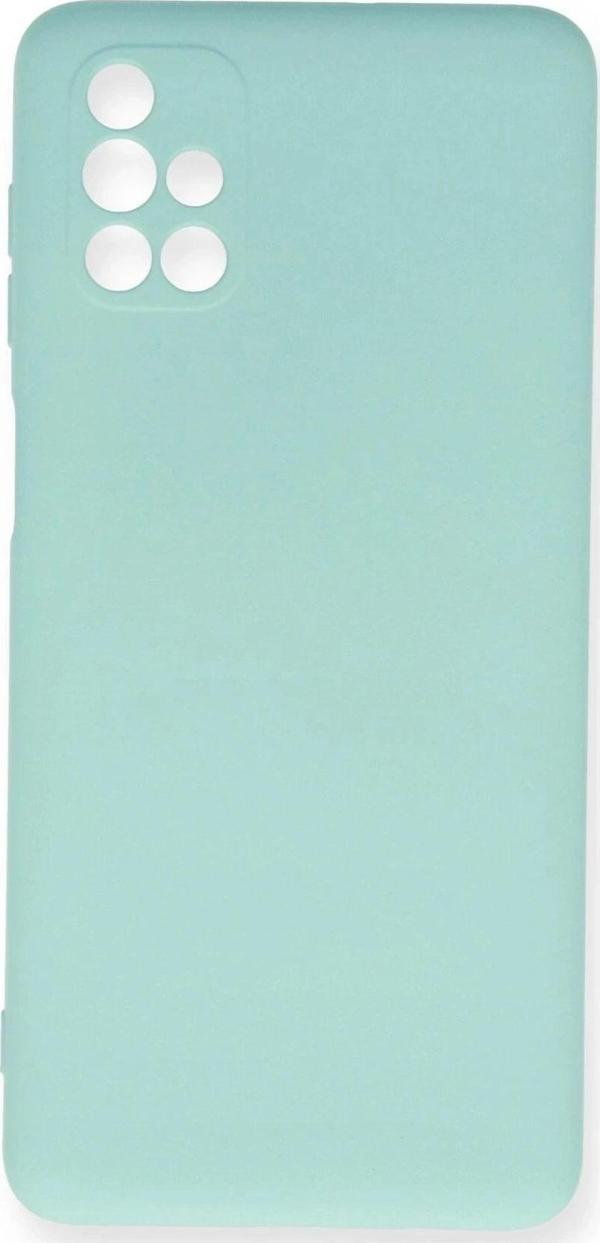 Samsung Galaxy M51 Kılıf Nano içi Kadife Silikon - Turkuaz - Image 1