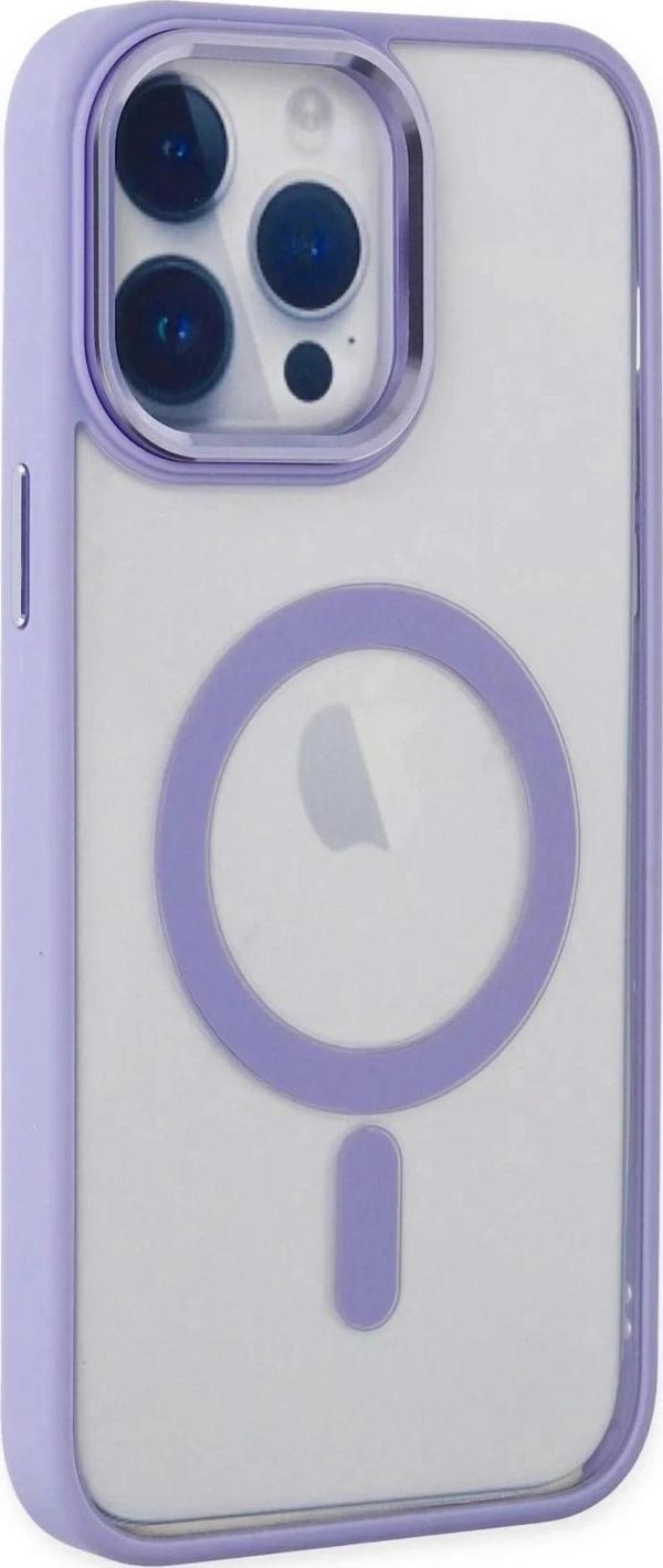 iPhone 14 Pro Kılıf Room Magneticsafe Silikon - Lila - Image 1