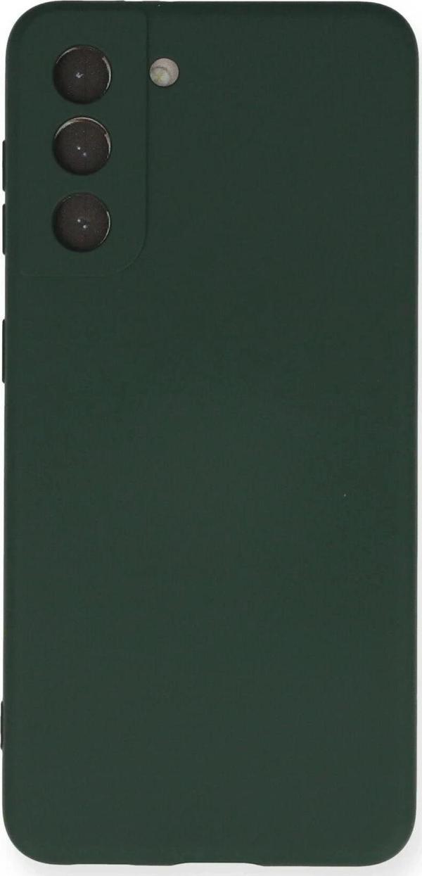 Samsung Galaxy S21 Kılıf Nano içi Kadife Silikon - Koyu Yeşil - Image 1