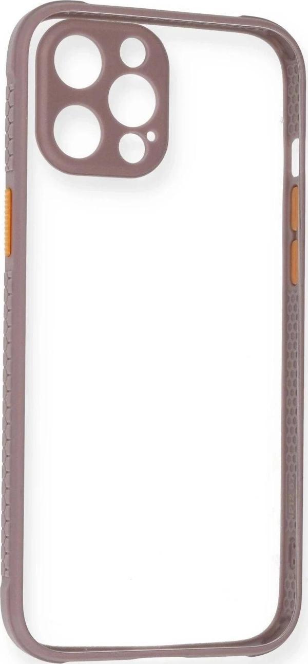 iPhone 12 Pro Max Kılıf Miami Şeffaf Silikon - Açık Mor - Image 1