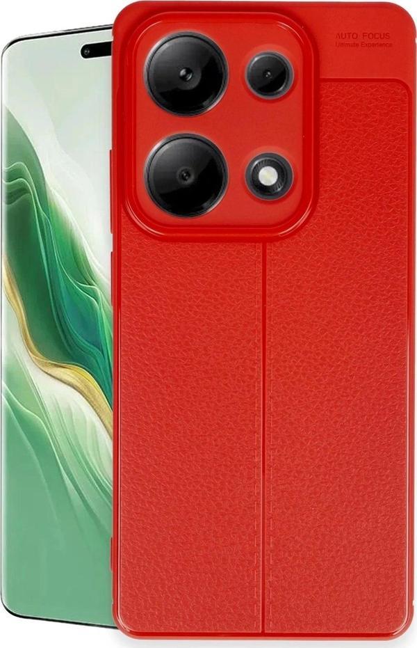 Xiaomi Redmi Note 13 Pro 4G Kılıf Auto Focus Kapak - Kırmızı - Image 1
