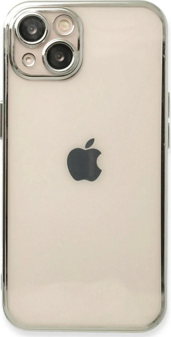 iPhone 14 Kılıf Razer Lensli Silikon - Gümüş - Image 1