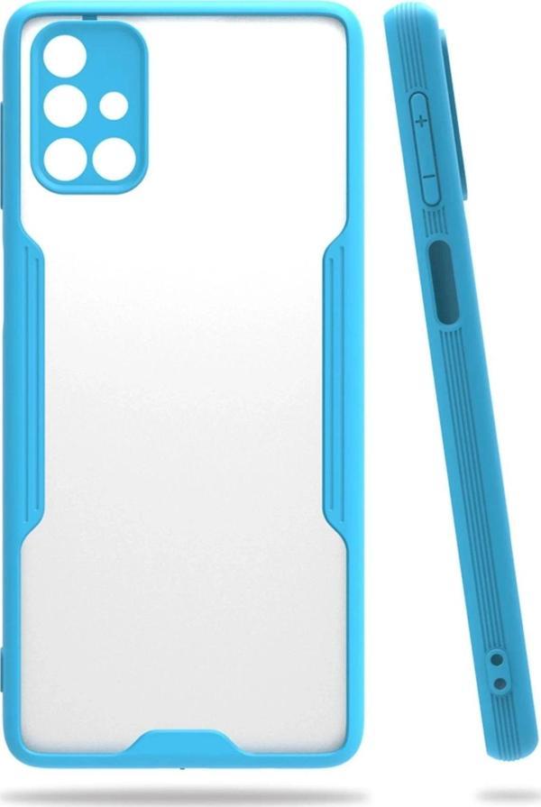 Samsung Galaxy M31S Kılıf Platin Silikon - Mavi - Image 1