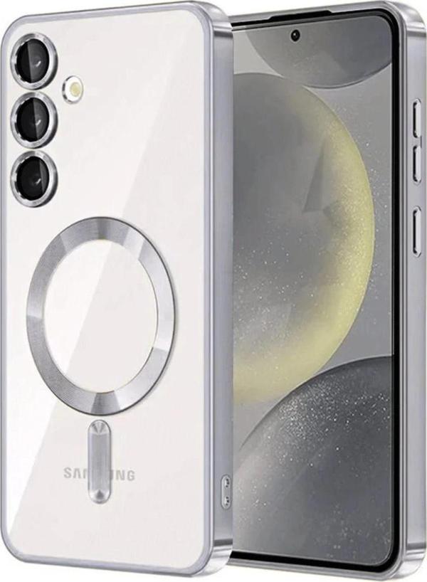 Samsung Galaxy S24 Plus Kılıf Kross Magneticsafe Kapak - Gümüş - Image 1