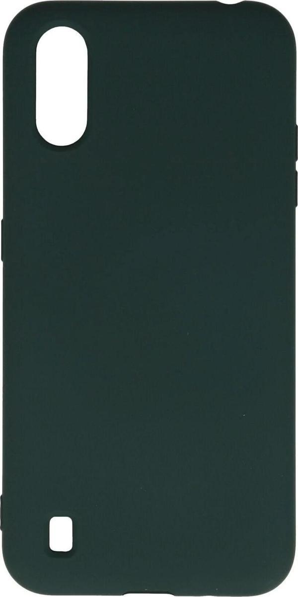 Samsung Galaxy A01 Kılıf Nano içi Kadife Silikon - Koyu Yeşil - Image 1