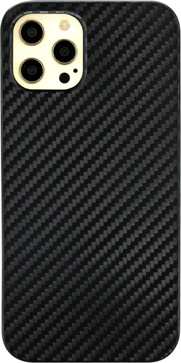 iPhone 12 Pro Max Kılıf Karbon PP Silikon - Siyah - Image 1