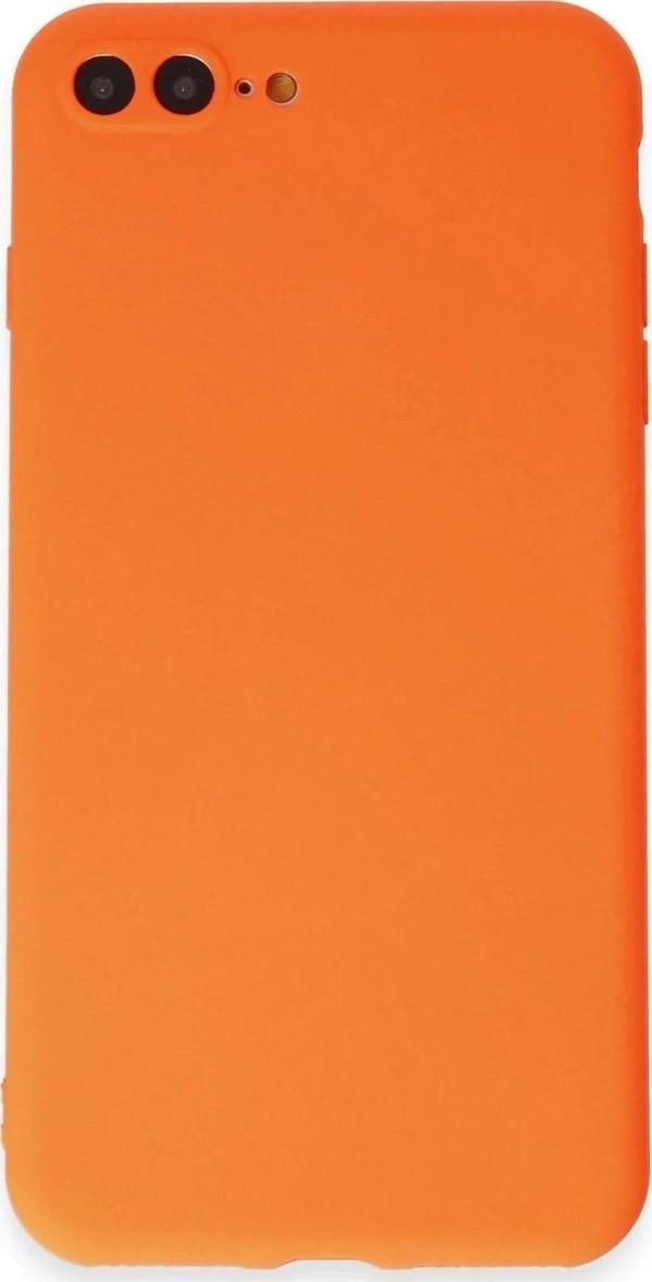 iPhone 7 Plus Kılıf First Silikon - Turuncu - Image 1