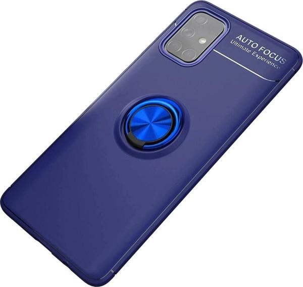 Samsung Galaxy M31S Kılıf Range Yüzüklü Silikon - Mavi - Image 1