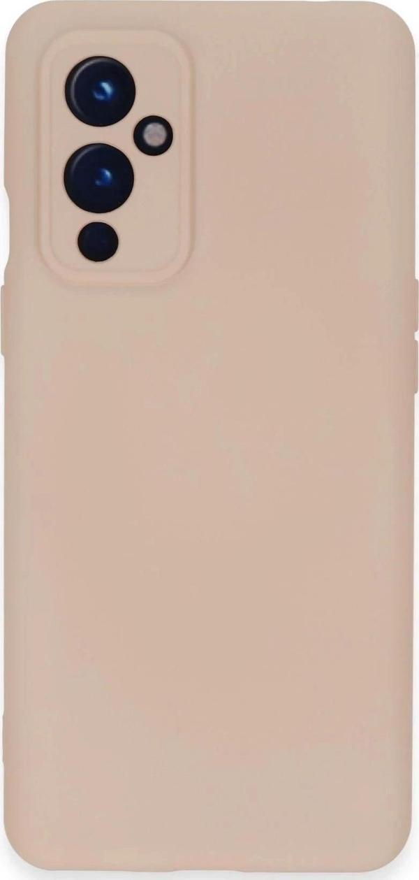 One Plus 9 Kılıf Nano içi Kadife Silikon - Pudra - Image 1