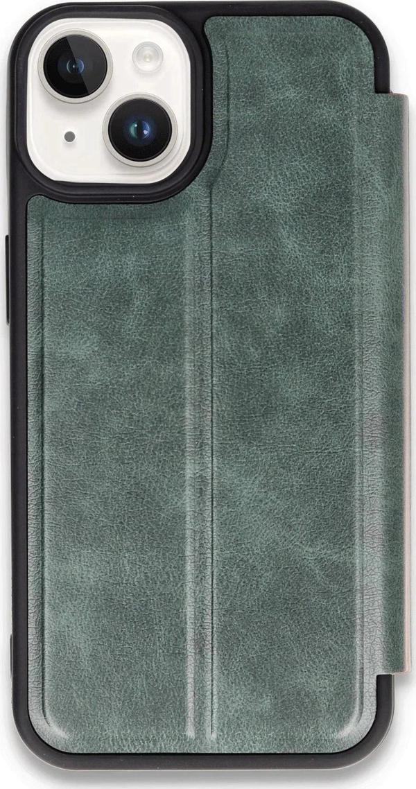 iPhone 14 Kılıf Flip Cover - Koyu Yeşil - Image 1
