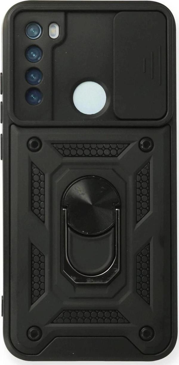 Xiaomi Redmi Note 8 Kılıf Pars Lens Yüzüklü Silikon - Siyah - Image 1