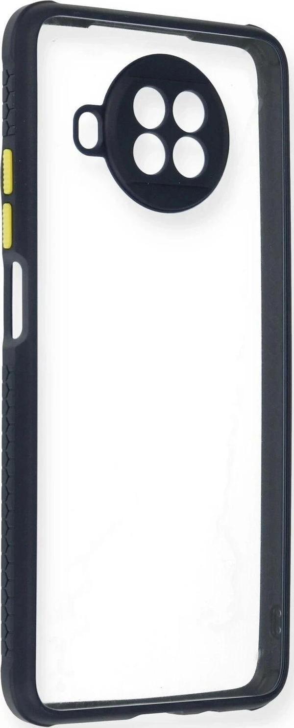 Xiaomi Redmi Note 9 Pro 5G Kılıf Miami Şeffaf Silikon - Lacivert - Image 1