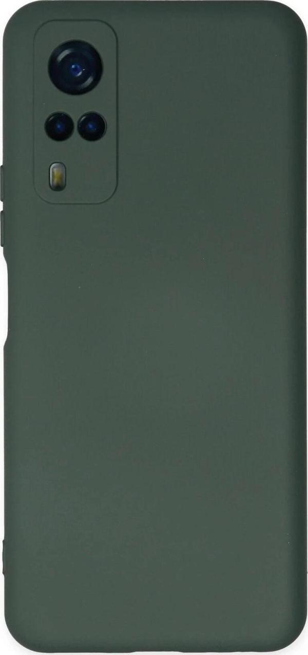 Vivo Y53S Kılıf Nano içi Kadife Silikon - Koyu Yeşil - Image 1