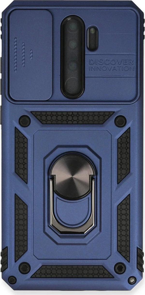 Xiaomi Redmi Note 8 Pro Kılıf Pars Lens Yüzüklü Silikon - Lacivert - Image 1