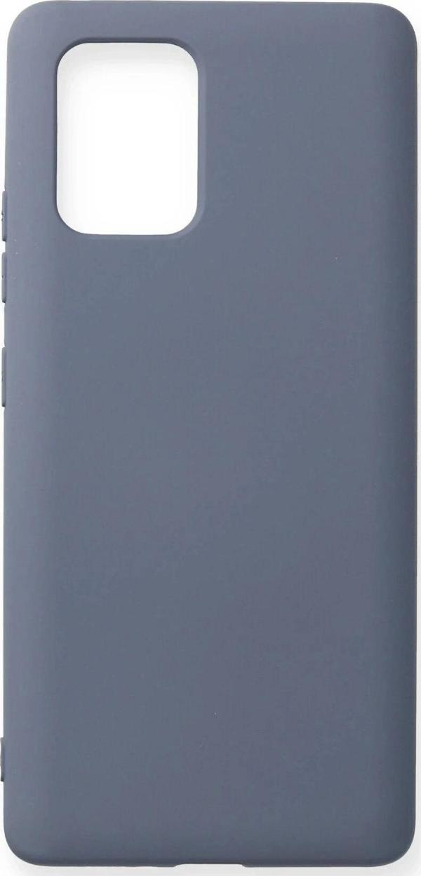 Samsung Galaxy A91 / S10 Lite Kılıf Nano içi Kadife Silikon - Gri - Image 1