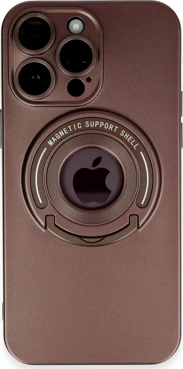 iPhone 13 Pro Max Kılıf Lukka Magneticsafe Kapak - Kahverengi - Image 1